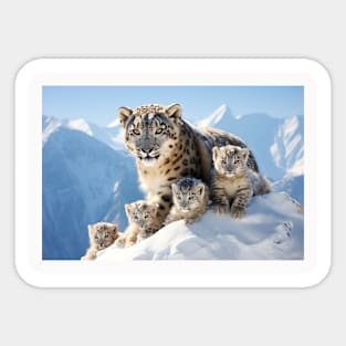 Snow Leopard Animal Wild Beauty Freedom Wilderness Enchanting Sticker